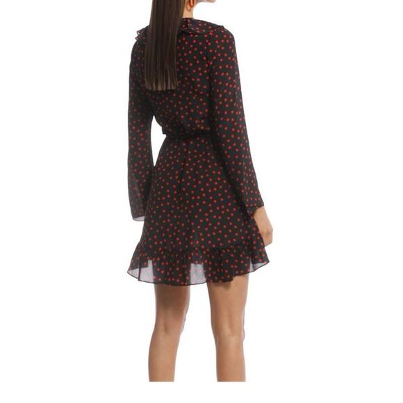 Réalisation Par Silk Italia Alexandra Polka Dot Wrap Dress – Size Small - Picture 4 of 15